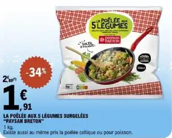 E.Leclerc La poêlée aux 5 légumes surgelées paysan breton offre