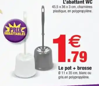 Bazarland Le pot + brosse offre