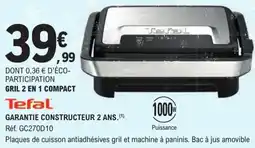 E.Leclerc Gril 2 en 1 compact tefal offre