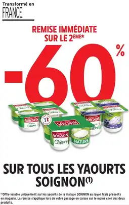 Intermarché Sur tous les yaourts soignon offre