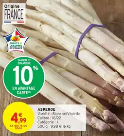 Intermarché Asperge offre