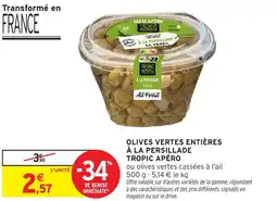 Intermarché Olives vertes entières à la persillade tropic apéro offre