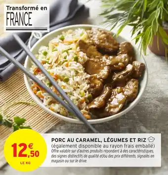 Intermarché Porc au caramel, légumes et riz offre