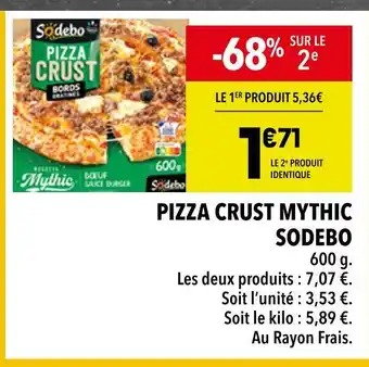 Supeco Sodebo Pizza Crust Mythic offre