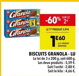 Supeco LU Biscuits Granola offre