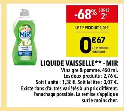 Supeco MIR Liquide vaisselle offre