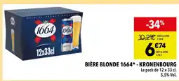 Supeco 1664 / Kronenbourg Bière Blonde offre