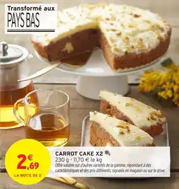 Intermarché Carrot cake x2 offre