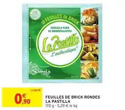 Intermarché Feuilles de brick rondes la pastilla offre