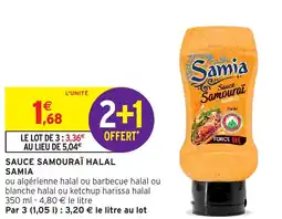 Intermarché Sauce samouraï halal samia offre