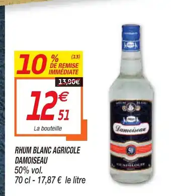 Netto Rhum Blanc Agricole Damoiseau offre