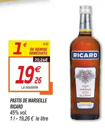 Netto Pastis De Marseille Ricard offre