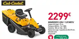 RAGT Jardin & Maison CUB CADET Minirider 3-en-1 'lr1mr76' offre