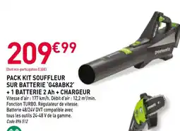 RAGT Jardin & Maison Pack kit souffleur sur batterie 'g48abk2' +1 batterie 2 ah + chargeur offre