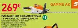 RAGT Jardin & Maison STIHL Pack taille-haie sur batterie 'hsa50' +1 batterie ak10 + chargeur al101 offre