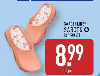 ALDI GARDENLINE Sabots offre