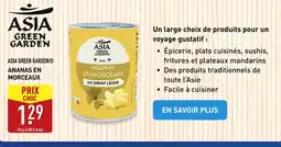 ALDI ASIA GREEN GARDEN Ananas en morceaux au sirop léger offre