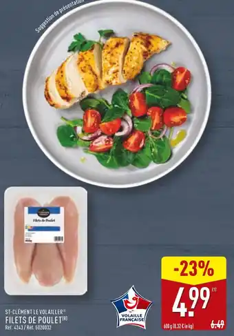 ALDI ST-CLÉMENT LE VOLAILLER Filets de poulet offre