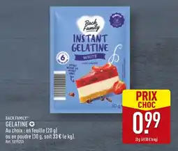 ALDI BACK FAMILY Gelatine offre