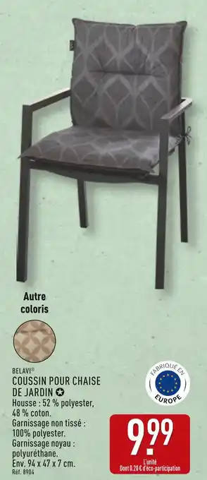 ALDI BELAVI Coussin pour chaise de jardin offre