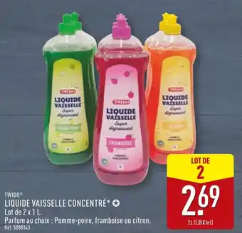 ALDI TWIDO Liquide vaisselle concentré offre