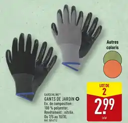 ALDI GARDENLINE Gants de jardin offre