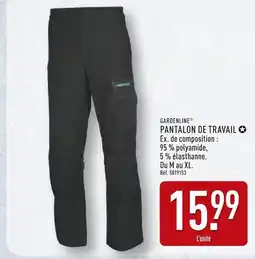 ALDI Gardenline Pantalon de travail offre