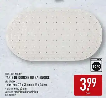 ALDI HOME CREATION Tapis de douche ou baignoire offre