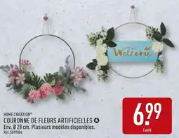 ALDI HOME CREATION Couronne de fleurs artificielles offre