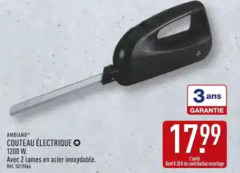 ALDI AMBIANO Couteau électrique offre