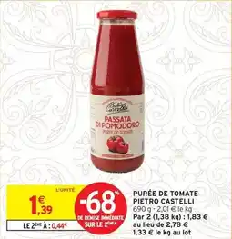 Intermarché Pietro castelli - purée de tomate offre