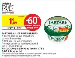 Intermarché Tartare - ail et fines herbes offre