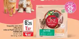 G20 PURINA ONE Croquettes mini chien Active riche en Poulet avec du riz offre