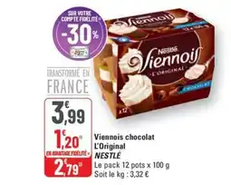 G20 NESTLÉ Viennois chocolat L'Original offre