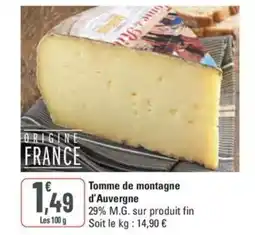 G20 Tomme de montagne d'Auvergne offre