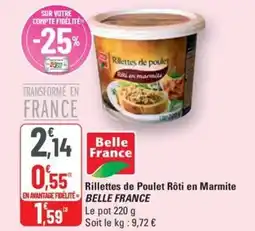 G20 BELLE FRANCE Rillettes de Poulet Rôti en Marmite offre