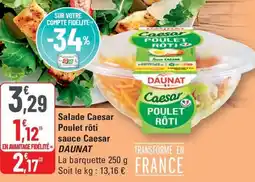 G20 DAUNAT Salade Caesar Poulet rôti sauce Caesar offre