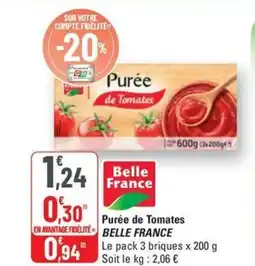 G20 BELLE FRANCE Purée de Tomates offre