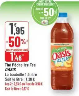 G20 OASIS Thé Pêche Ice Tea offre