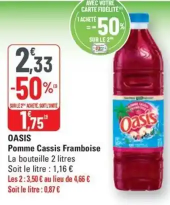 G20 OASIS Pomme Cassis Framboise offre