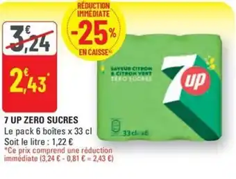 G20 7 UP Zero sucres offre