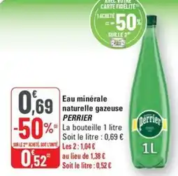 G20 PERRIER Eau minérale naturelle gazeuse offre