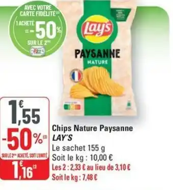 G20 LAY'S Chips Nature Paysanne offre