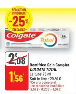 G20 COLGATE TOTAL Dentifrice Soin Complet offre