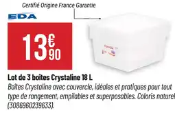 Bricorama EDA Lot de 3 boîtes Crystaline offre