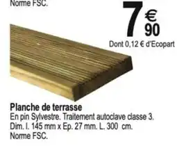 Tridôme Planche de terrasse offre