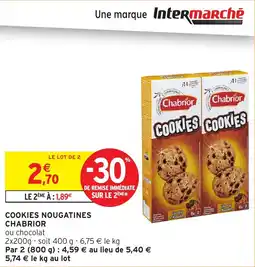 Intermarché Cookies nougatines chabrior offre