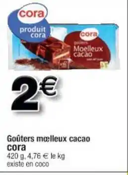 Goûters Moelleux Cacao Cora