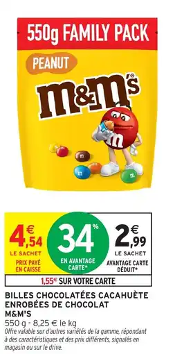 Intermarché Billes chocolatées cacahuète enrobées de chocolat m&m's offre