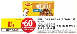 Intermarché Bouillon kub volaille dégraissé maggi offre